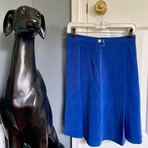 Vintage Blue Silk Due Per Due Skirt Size 10